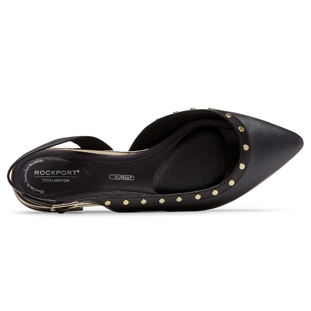 Rockport Singapore Womens Slingback - Total Motion Zuly Studded Black - SM2690784